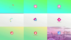 卡通流体动画揭示出logo