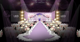 紫色婚礼仪式区