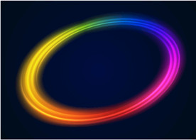 质感圆形彩虹光影背景