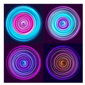 商业炫彩圆形空间