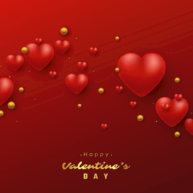 创意质感爱心立体情人节