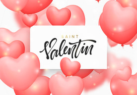 创意立体质感粉色爱心情人节