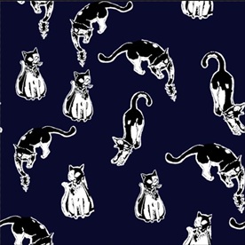 原创手绘动物猫无缝连接花型