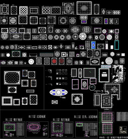 水刀拼花CAD图库