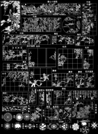 大理石雕花CAD图库