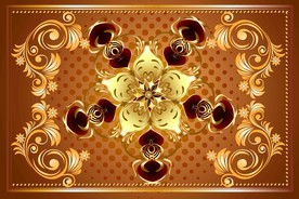 大型大花穹顶天顶地毯印花图案