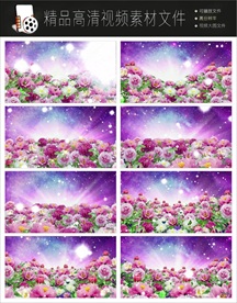 唯美浪漫迷幻欧式紫色花朵视频