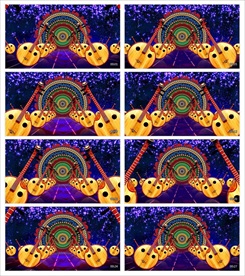 震撼水鼓舞花木兰LED视频背景