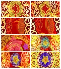 震撼水鼓舞花木兰LED视频背景