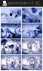 水墨风格LED大屏幕视频背景