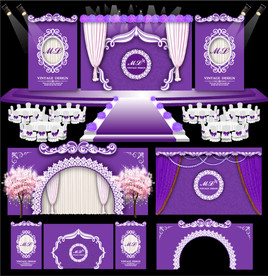 紫色婚礼主题