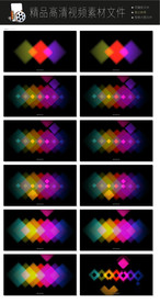 格子背景视频转场LED视频