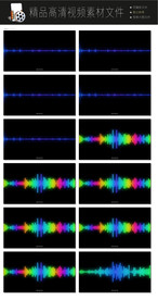 音响喇叭传播蓝圈转场LED视频