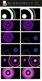 音响喇叭传播蓝圈转场LED视频