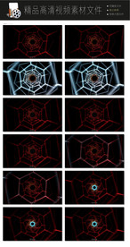 酷立体三维未来万花筒LED视频