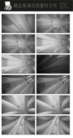 黑白空间建筑转场LED视频