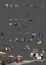 效果图后期需要的人物PSD素材