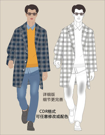 男性人物 商业插画服装画
