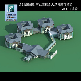 中式建筑 中式多层 中式别墅