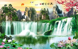 风水画客厅山水