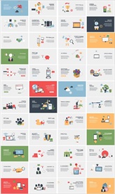 50组扁平风格的图形文字模版