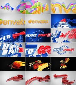 三维层叠流注的标志演绎特效