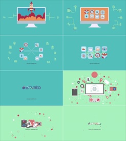 图形元素动画形成logo标志