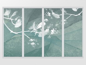 新中式大气现代简约唯美薄纱移门