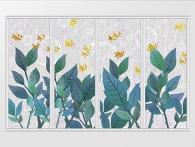 现代简约植物移门