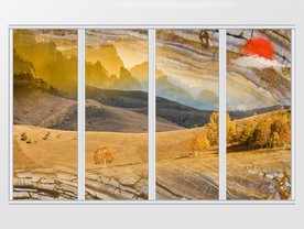 大理石纹理风景移门