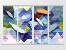 北欧小清新风格羽毛移门