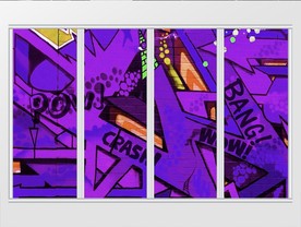 现代简约现代街头艺术涂鸦移门