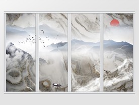 大理石纹理唯美移门