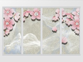 现代唯美梅花移门