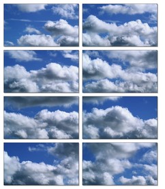 延时蓝天白云动态视频云层流云