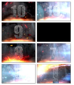 倒计时视频开场素材led片头下