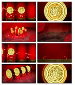 打鼓盛大开盘LED视频喜庆开业