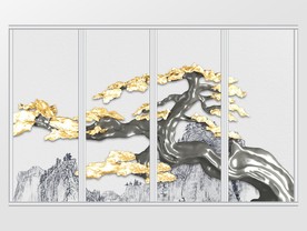 新中式简约松树移门