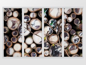 大理石纹理创意木头移门