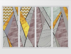 简约大气几何拼接色彩移门