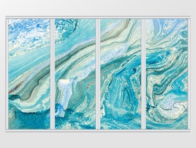 绿色流线条移门