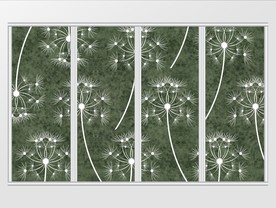 现代梦幻简约大气蒲公英移门