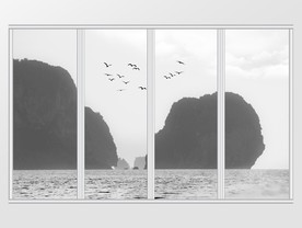 新中式水墨山水移门