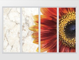 清新现在大理石花朵移门