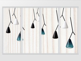 现代简约装饰灯移门