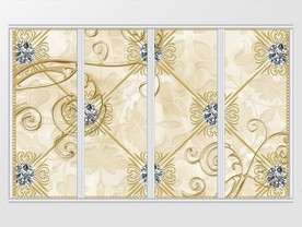 立体欧式钻石花纹移门