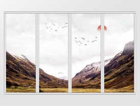 大理石纹高山岩石移门