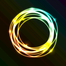 炫光炫彩质感圆形背景光影