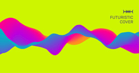 质感炫彩扭曲山峰图形