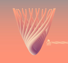 创意几何图形珊瑚三维